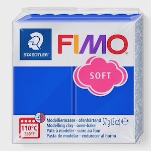 Fimo Staedtler Boetseerklei Fimo soft 57 gram brilliant blauw