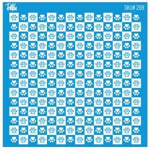 Paku Malzeme Silk Screen with checkered board with animal paws (fimo/cernit/sculpey)