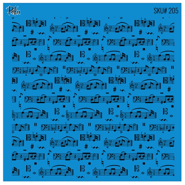 Paku Malzeme Sérigraphie (fimo/cernit/sculpey) notes de musique