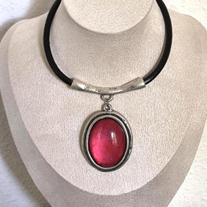 Collana girocollo statement per donna, collana in argento, girocollo in argento, collana in pelle, collana da donna, collana in zamak, girocollo in zamak, cammeo