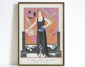 George Barbier Print, Retro French Fashion Art Deco Poster
