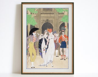 French Fashion Print, La Gazette du Bon Ton, Art Deco Parisian Wall Art