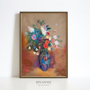 Vintage Blumen Blumenstrauß Fine Art Print, Floral Warm Home Decor, Malerei Wandkunst, botanisches Poster, antike Stillleben druckbare, Leinwand