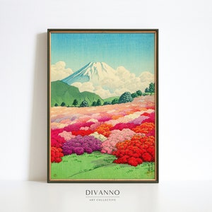 Azalea Garden Japan travel poster