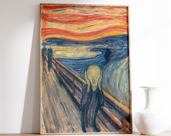 The Scream Painting Print, Edvard Munch Art (Digital Art)