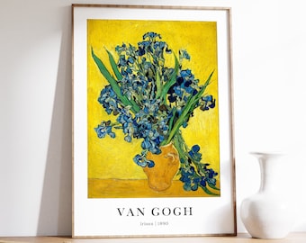 Van Gogh Irises Print, Fine Art Still Life (Digital Printable)