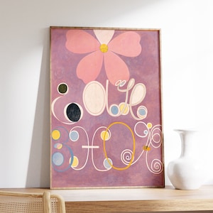 Hilma af Klint Print, The Ten Largest No 5 Adulthood Poster, Giclée Fine Art, Exposición de arte imprimible, Arte de pared moderno, Decoración abstracta para el hogar