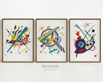 Wassily Kandinsky Exhibition Prints, Set of 3 Abstract Posters (Digital Art)