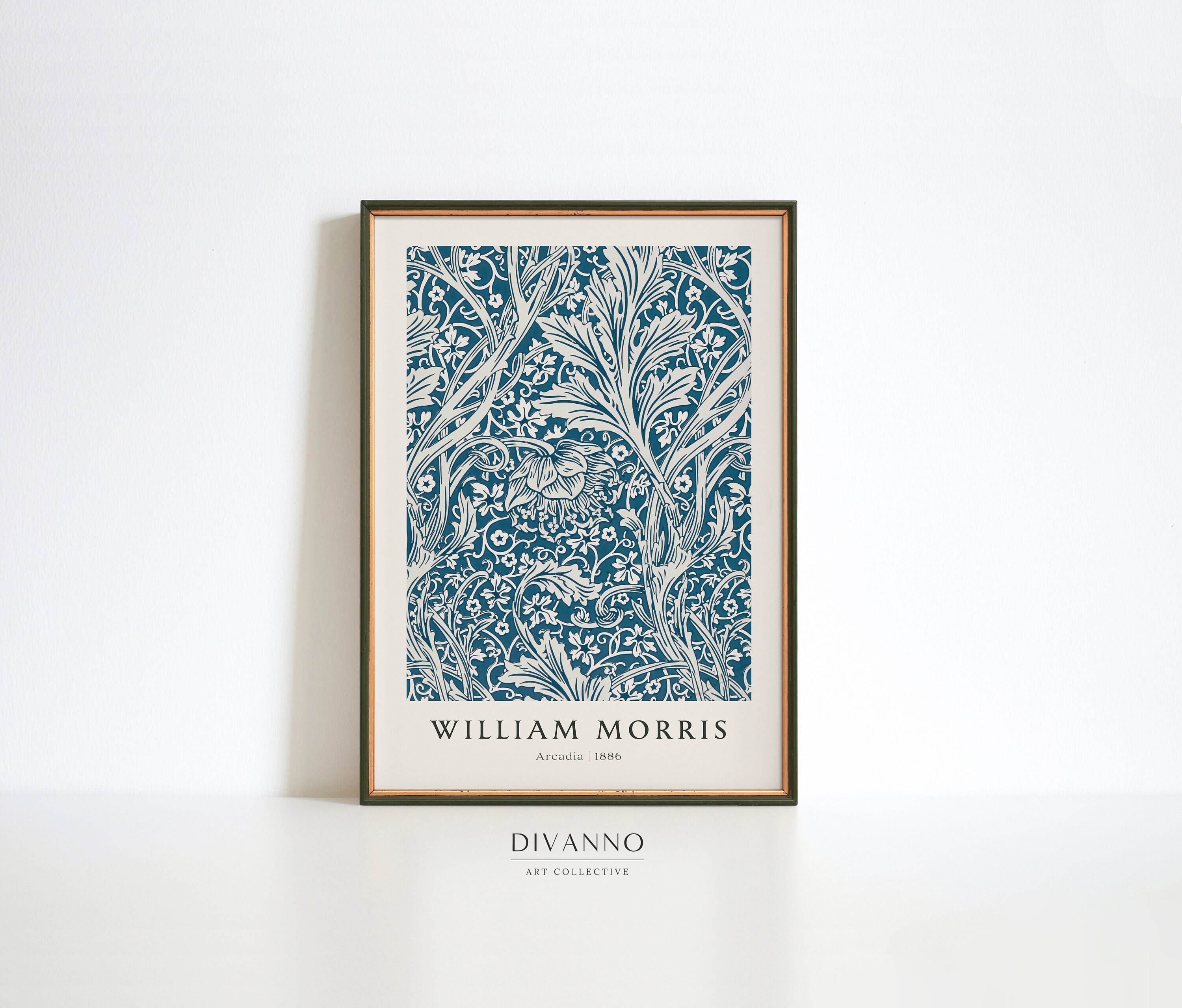 William Morris Set of 3 Posters, Vintage Blue Flower Prints, Botanical ...