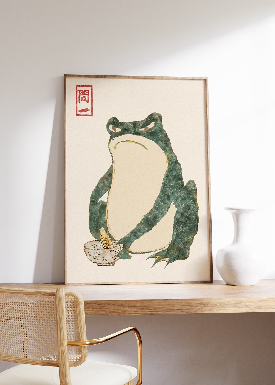 Japanese Frog Print, Vintage Wall Art, Japanese Frog Poster, Matsumoto ...