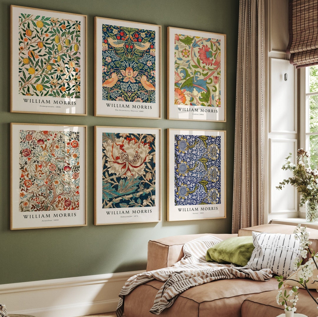 Set of 6 William Morris Prints Art Nouveau Decor Botanical - Etsy UK