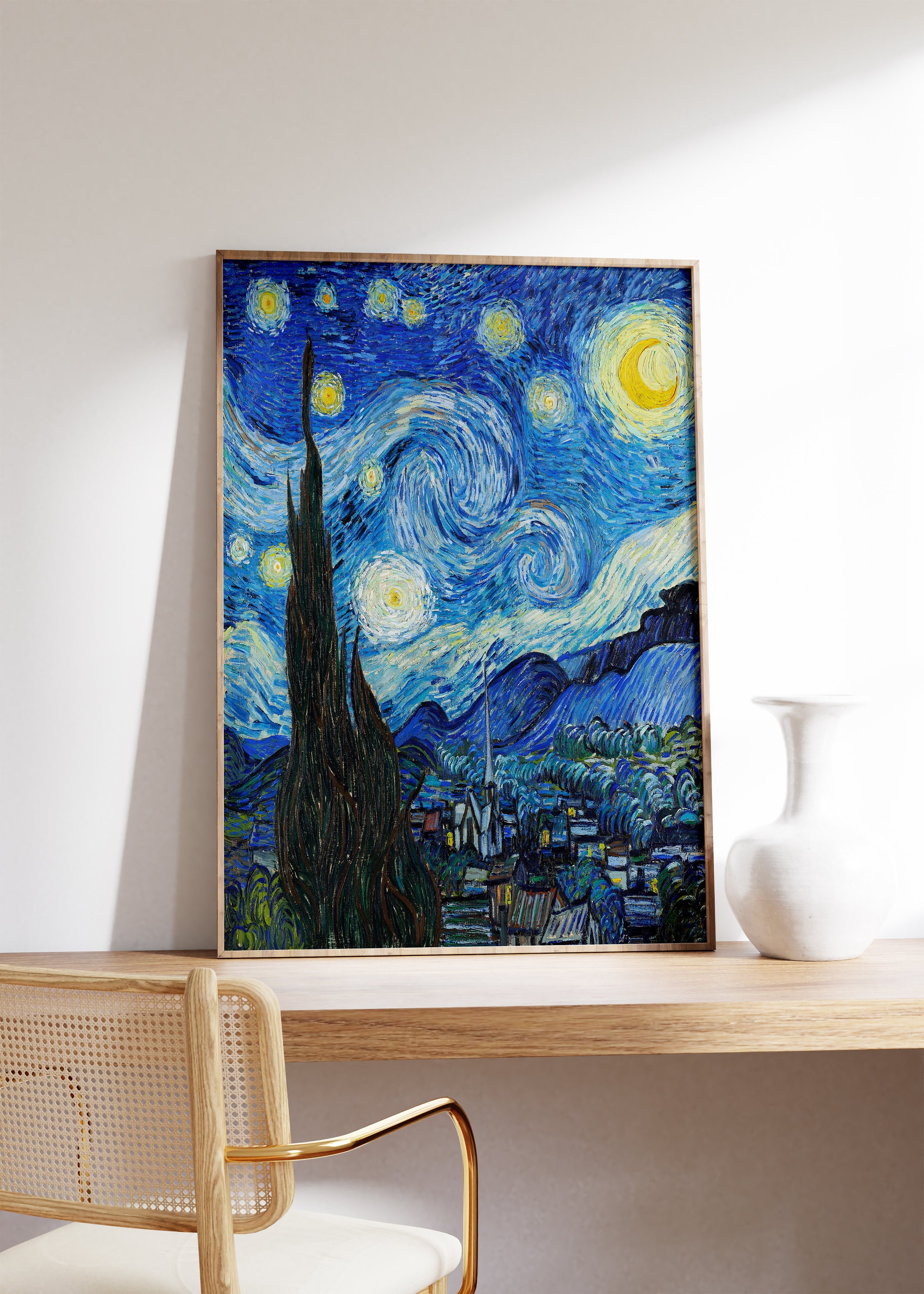 M6号】good blue(flozen star) painting 油絵 Star eruption - XL blue