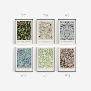 Set of 6 William Morris Prints, Art Nouveau Decor, Botanical Print ...