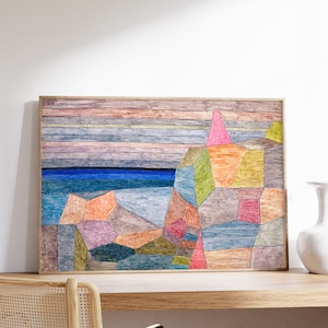 Paul Klee Abstract Swiss Art Print, Promontorio Landscape Art, Bauhaus Colorful Poster, Modern Wall Art, Geometric Canvas, Office Home Decor
