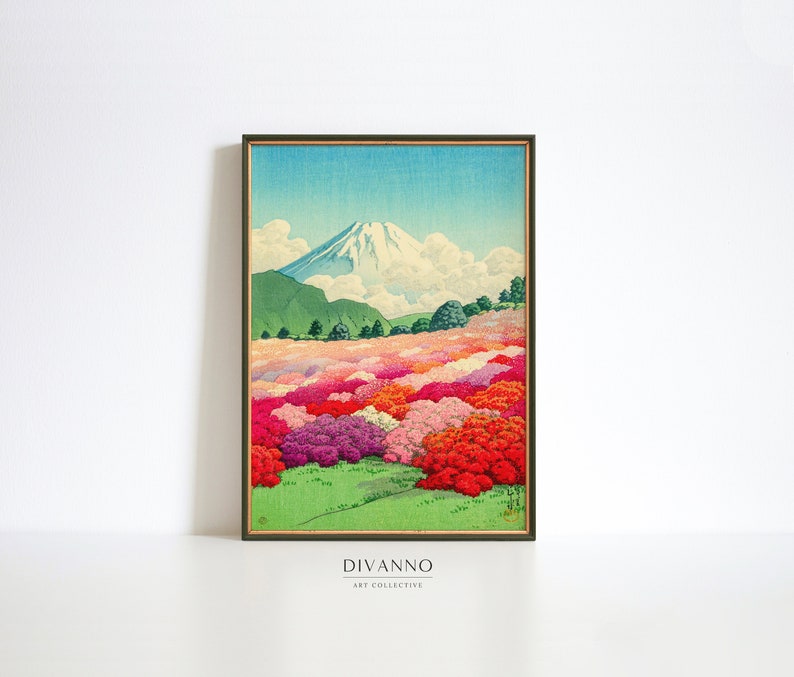 Azalea Garden Japan travel poster