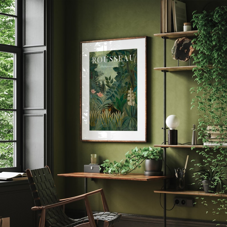 Henri Rousseau Jungle Poster Botanical Print Floral Wall - Etsy UK