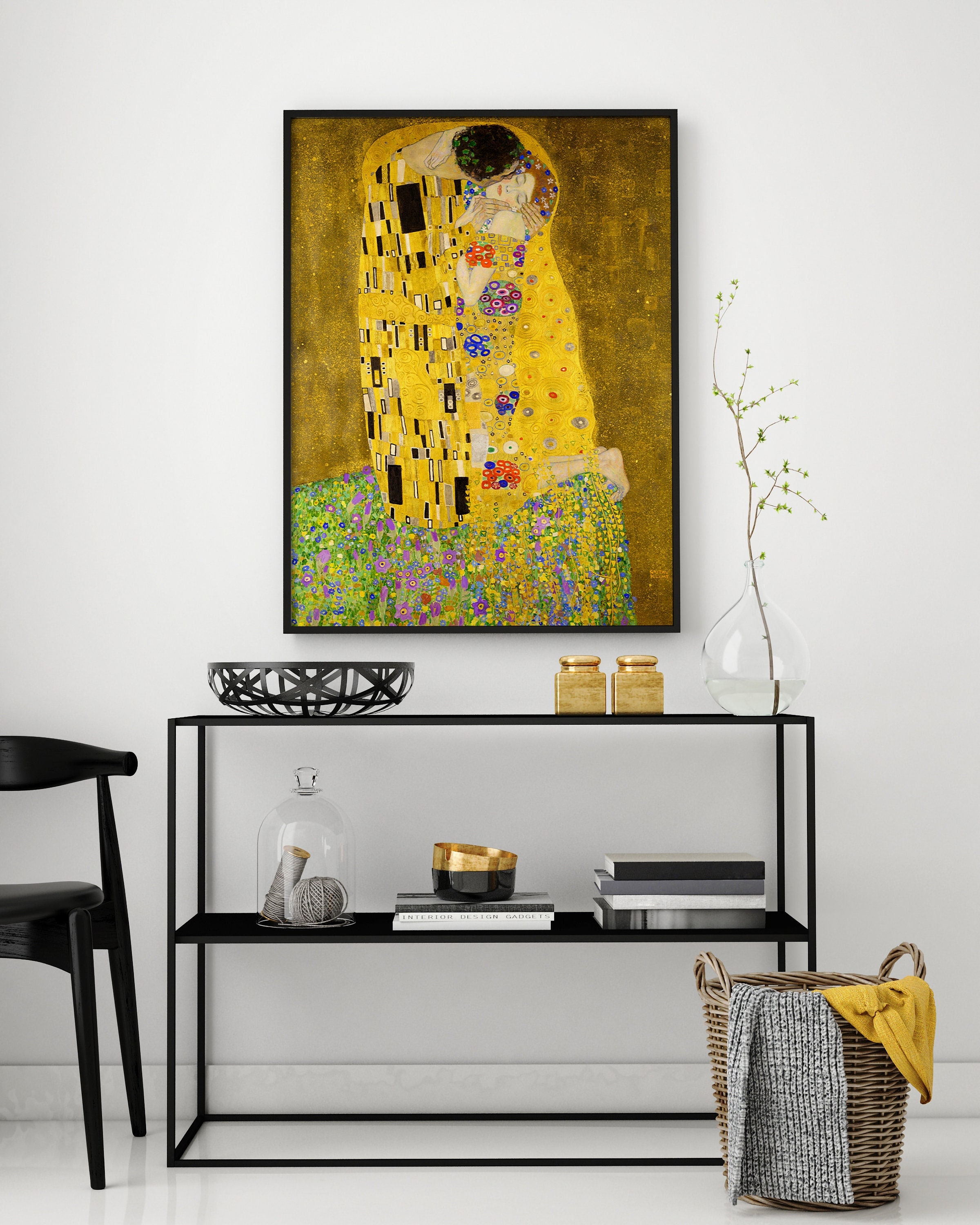 グスタフ・クリムト「接吻」プリント、美術館ポスター、有名なアート