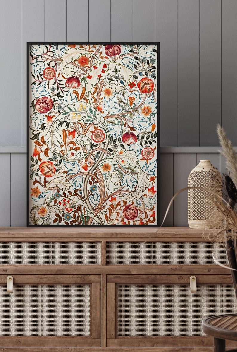 William Morris Acanthus Print Vintage Flower Poster Decorative Wall william-morris-acanthus-print-vintage-flower-poster-decorative-wall