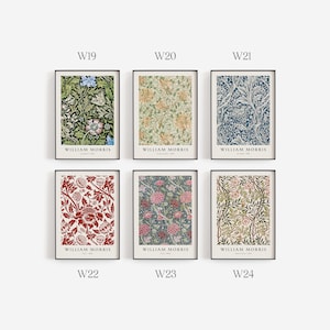 Set of 6 William Morris Prints, Art Nouveau Decor, Botanical Print ...