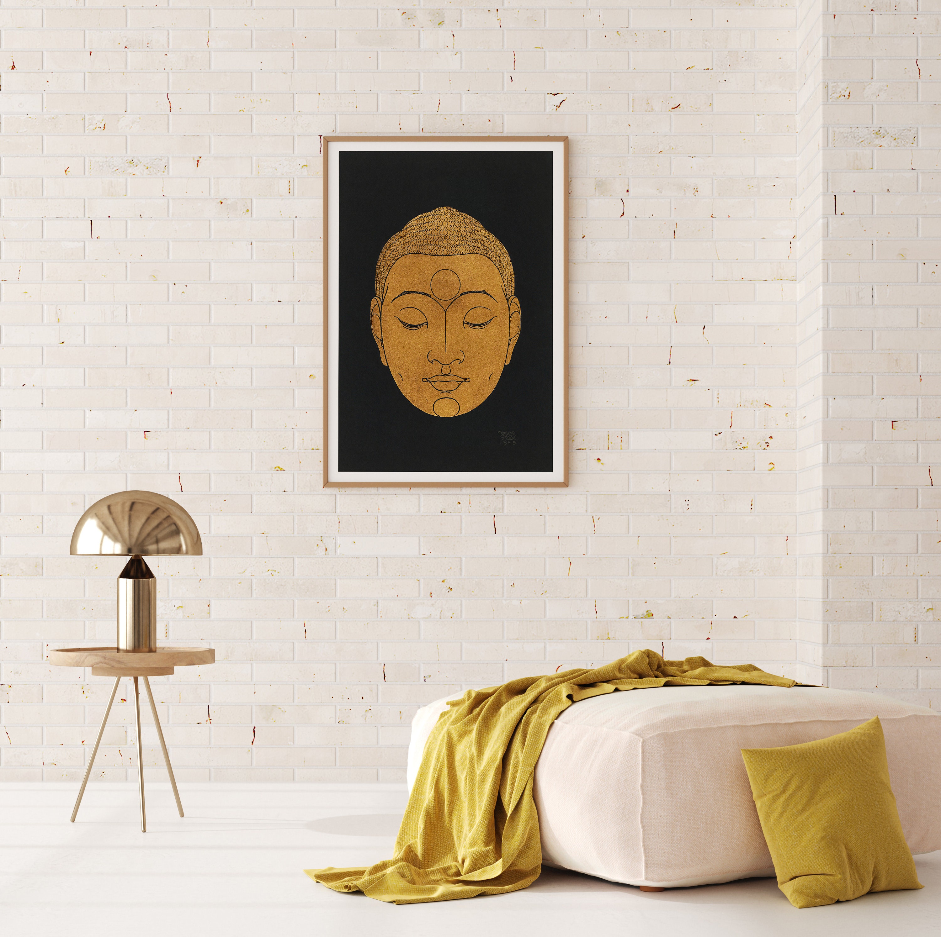 Buddha Art Print, Vintage Minimalist Poster Wall Art, Zen Home Decor ...