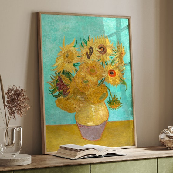 油彩画 ひまわりの花瓶 Bryan Lee 油彩画 ひまわりの花束 David Ron 花瓶と