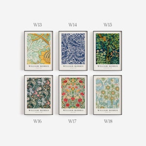 Set of 6 William Morris Prints, Art Nouveau Decor, Botanical Print ...