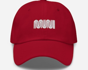 MUNI Dad Hat (red and white colorway)