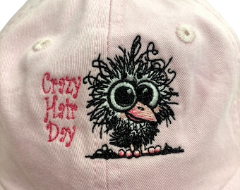 Crazy Hair Day Baseball Cap, Custom Embroidered, Special Ladies-Fit Adjustable Hats