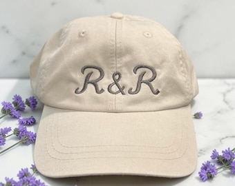 Ladies-Fit Baseball Cap, Monogram, Embroidered, Personalized Hat With Custom Lettering Design