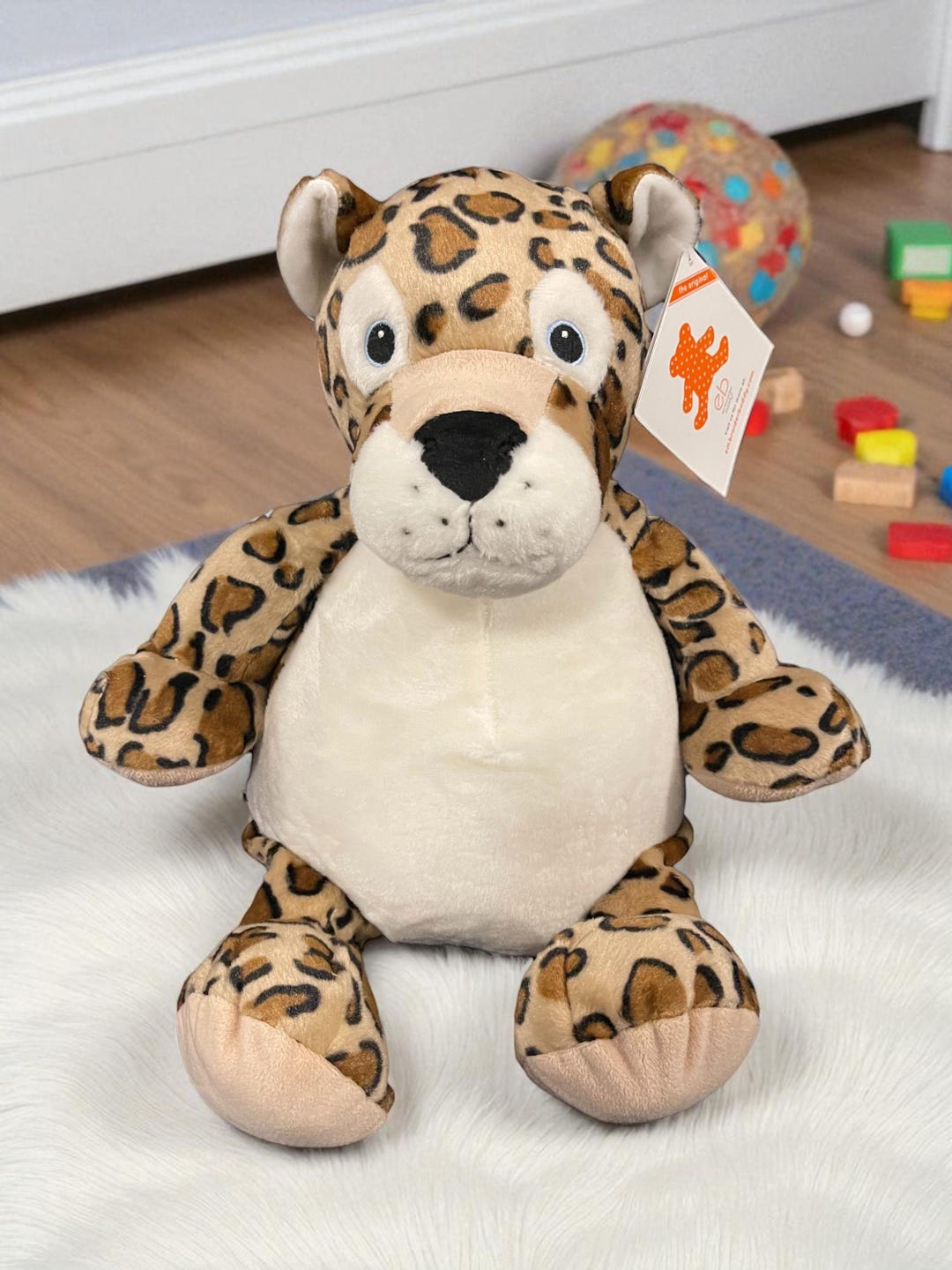 Personalized Stuffed Leopard: Embroidered Plush Animal Keepsake - Etsy