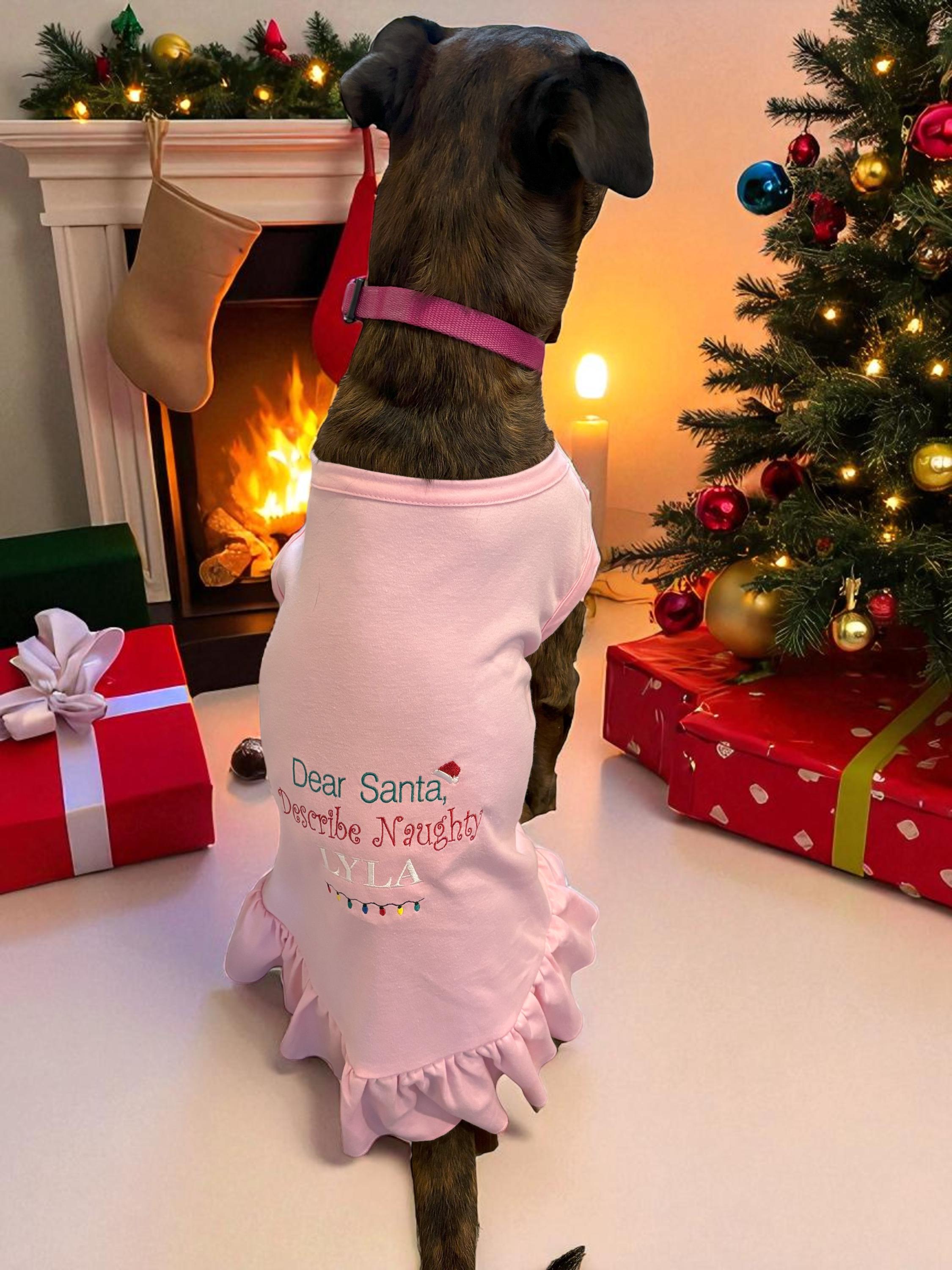 white christmas dresses Santa Christmas Dog Party Dresses | Poshdoglife.com