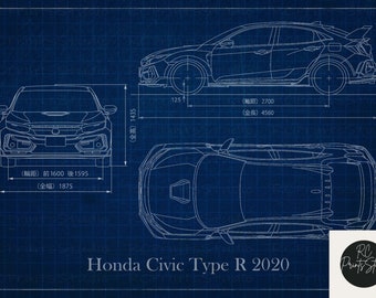Honda Civic Type-r Wall Art - Etsy