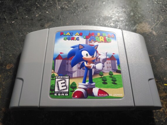 Play as Sonic Mario 64 Nintendo 64 expansion - Etsy
