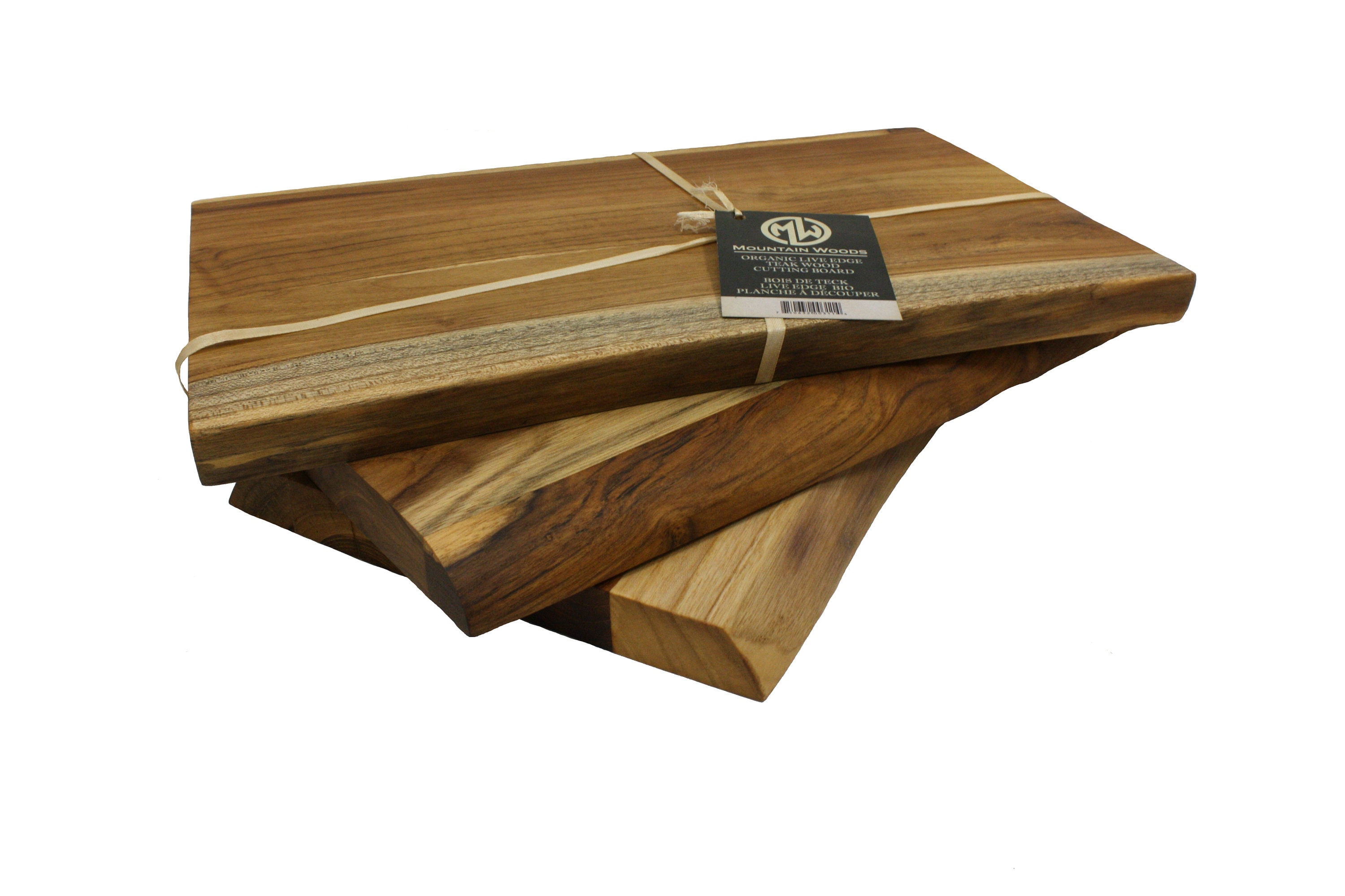 Mountain Woods Brown Hand Crafted LIVE EDGE Acacia Cutting Board, Charcuterie Board