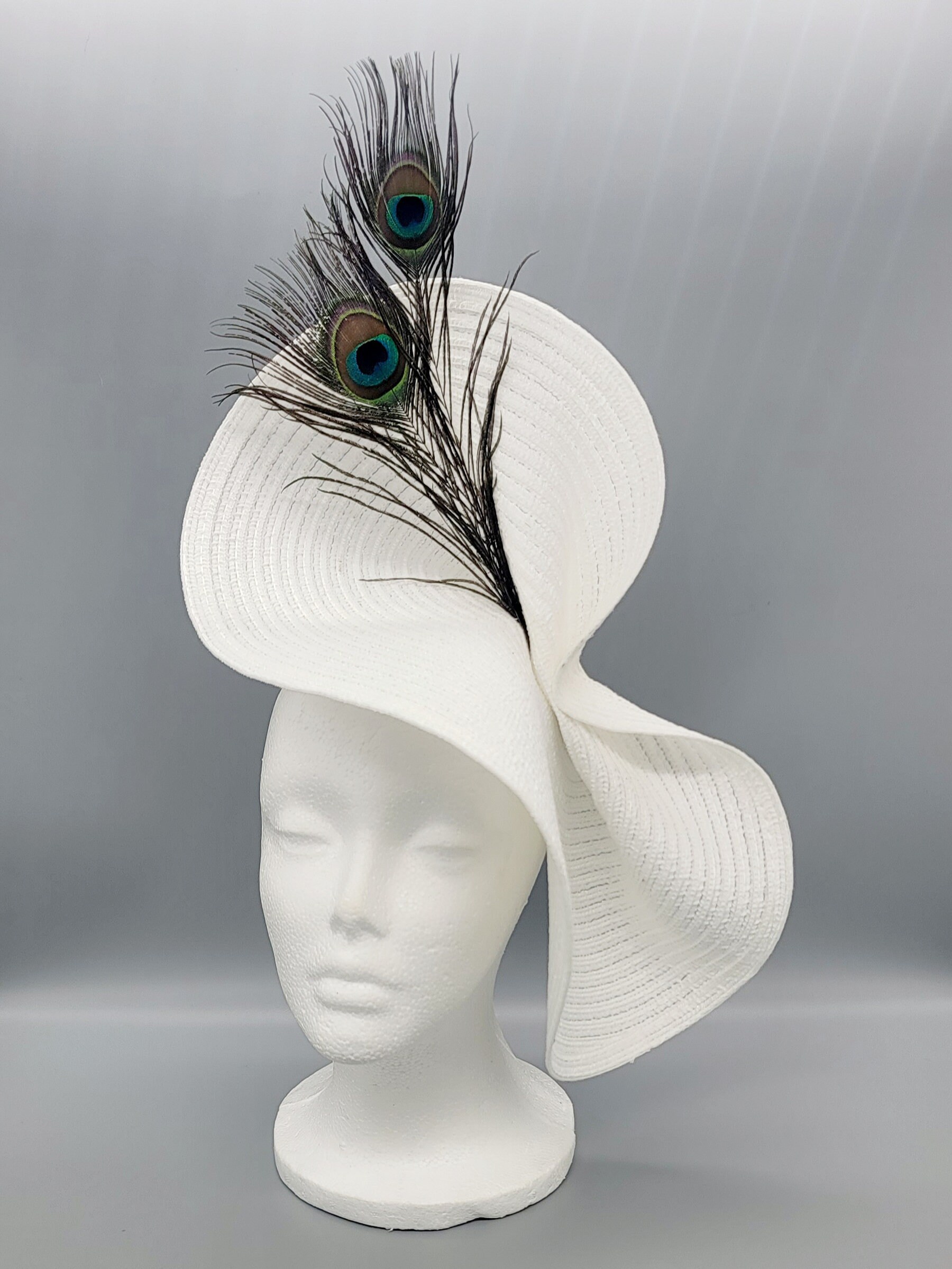 Feather Mesh Derby Fascinator Hat with Detachable Headband for Cocktail Parties kentucky derby hat fascinator crystal rhinestone jewel  main image 2