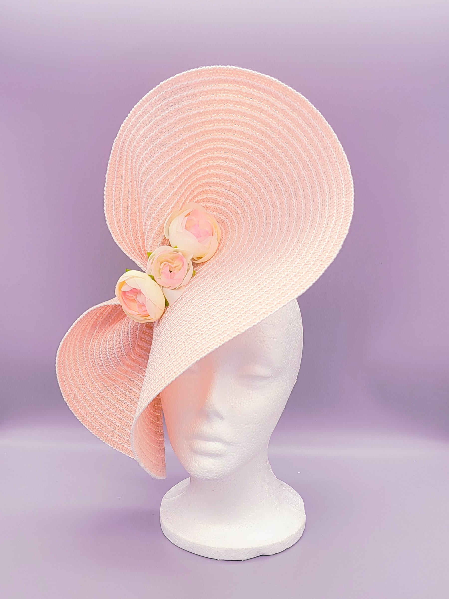 New Kentucky Derby KY Oaks Elegant Pink Fascinator Hat Headwear Tea Church Ascot M22019 ( Hot Pink ) Kentucky Derby hat Church hat Wedding  main image 2