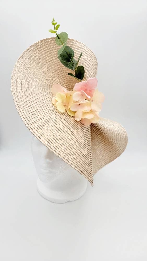 LAUREL Ivory Derby Hat FascinatorChurch, Formal, Mother’s Day, Easter, Royal Ascot, Wedding, Tea Party, Horse Race, Cocktail