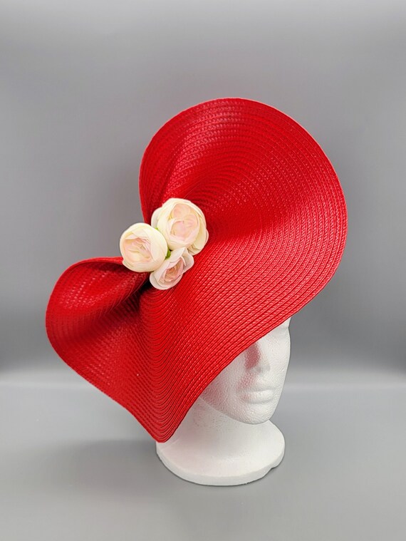 Beloved Millinery Couture Fabulous Red Veil Fascinator Hat Derby Tea Church Beloved Millinery | Accessories | Fabulous Bold White Tulle  main image 4