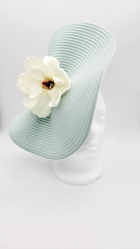 Camille Aqua Blue Fascinator Mint 