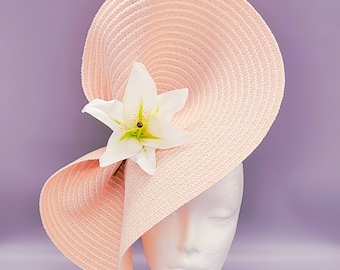 Pink Oaks Derby Hat Fascinator,Church, Formal, Mother’s Day, Easter, Royal Ascot, Wedding, Tea Party, Horse Race, Cocktail