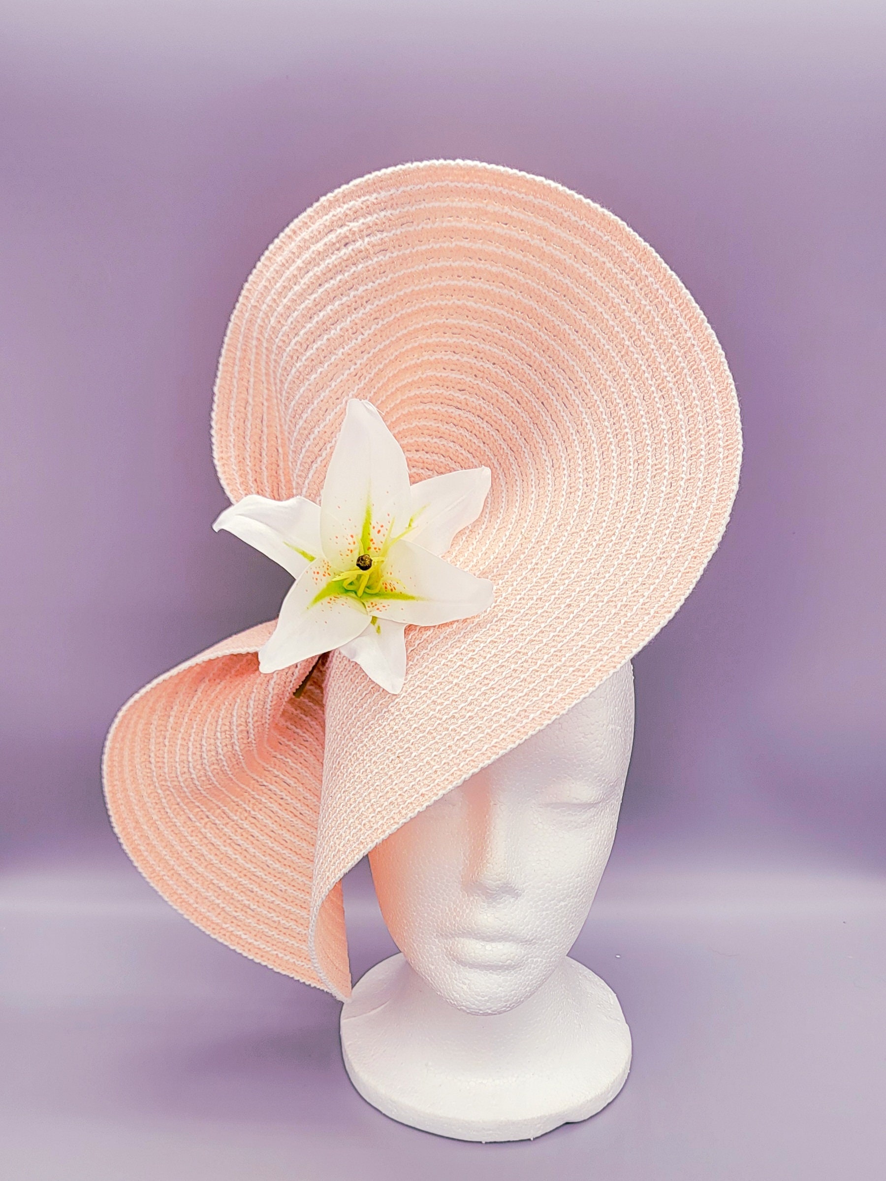 New Fun Floral Pink Fascinator Derby Oaks Ascot Ready Hat Flower Headwear il_fullxfull.6429428176_s7i4.  main image 3