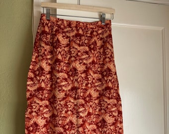 90s Vintage Coldwater Creek Boho Print Skirt