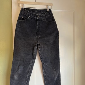 90s Lee Washed Black Straight Tapered Jeans