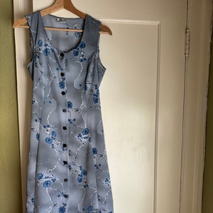 90s Y2K Button Front Tie Back Dress