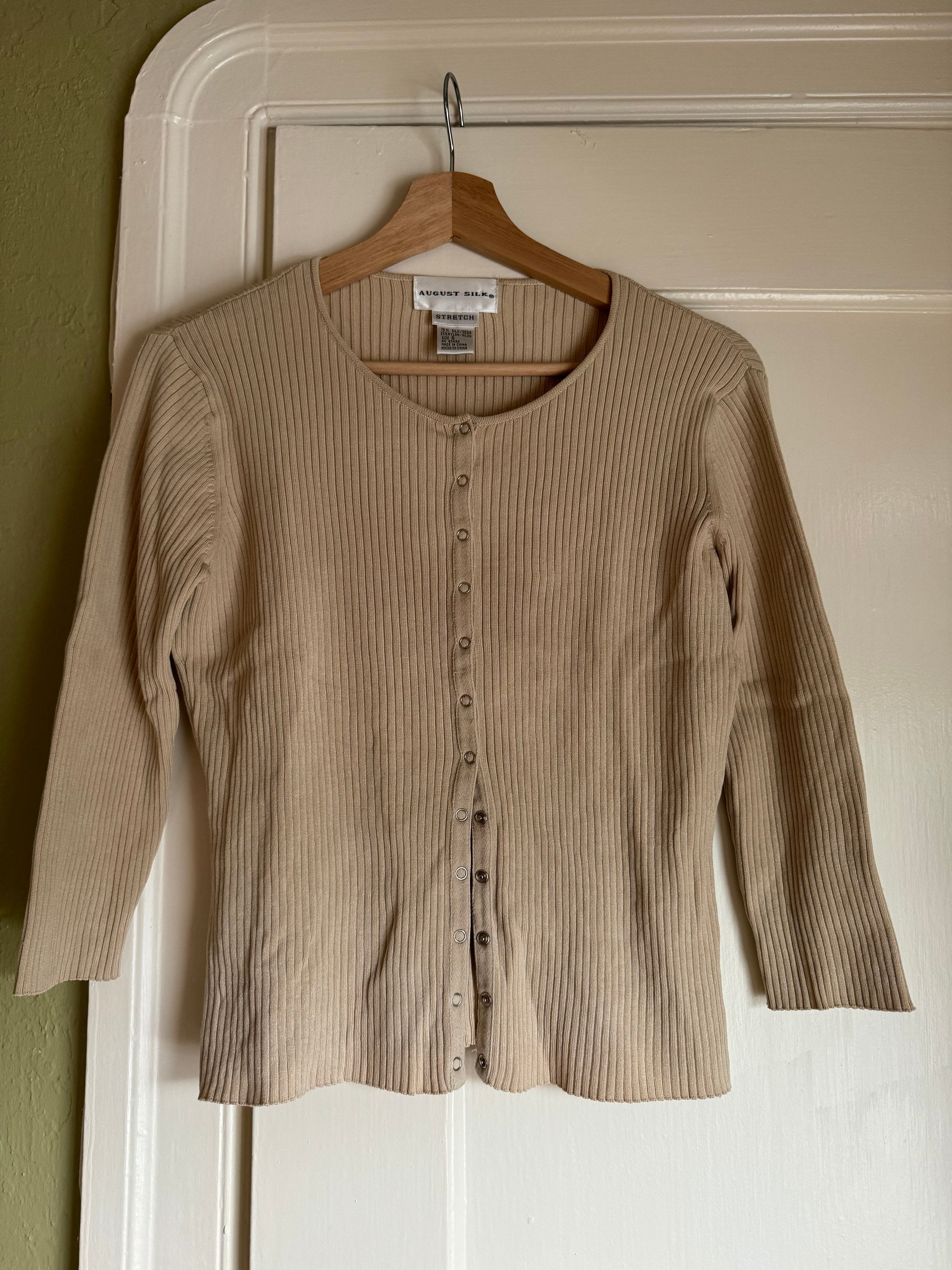 August silk sweaters discount