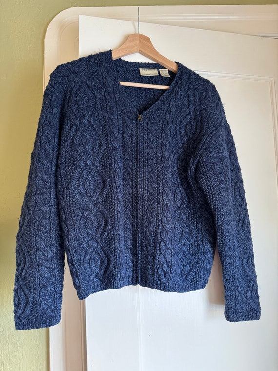 90s Vintage Preview International Cable Knit Zippe