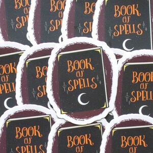 Witchy Book of Spells Sticker: Halloween Vinyl Decal