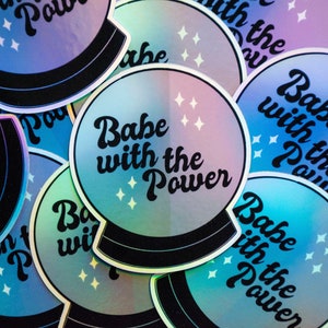 Babe With the Power Labyrinth Sticker Goblin King Inspired Holographic Sticker Water Resistant Vinyl Decal