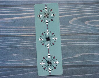 Skull Floral Goth Bookmark: Spooky Book Lover Gift