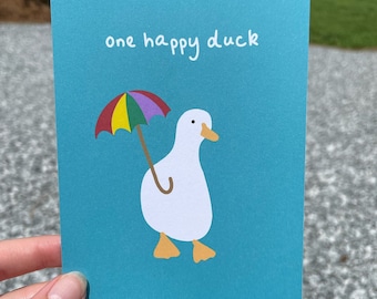 One Happy Duck Art Print